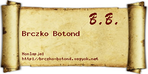 Brczko Botond névjegykártya